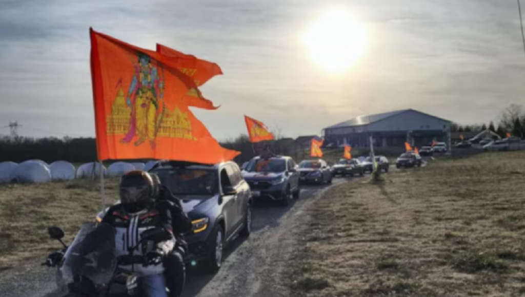 Hindu Americans Celebrate Ram Mandir in Washington Car Rally